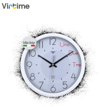 VIRTIME - OROLOGIO PARETE ABS DIAM. 23,2 CM MOVIMENTO SWP SILENZIOSO - QUAD. BIANCO
