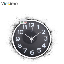 VIRTIME - OROLOGIO PARETE ABS DIAM. 30 CM MOVIMENTO SWP SILENZIOSO - QUAD. BIANCO/NERO