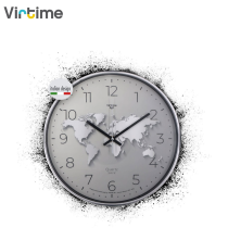VIRTIME - OROLOGIO PARETE ABS DIAM. 30,5 CM MOVIMENTO SWP SILENZIOSO QUAD. WORLD