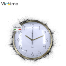 VIRTIME - OROLOGIO PARETE ABS TONDO DIAM. 33 CM CROMATO