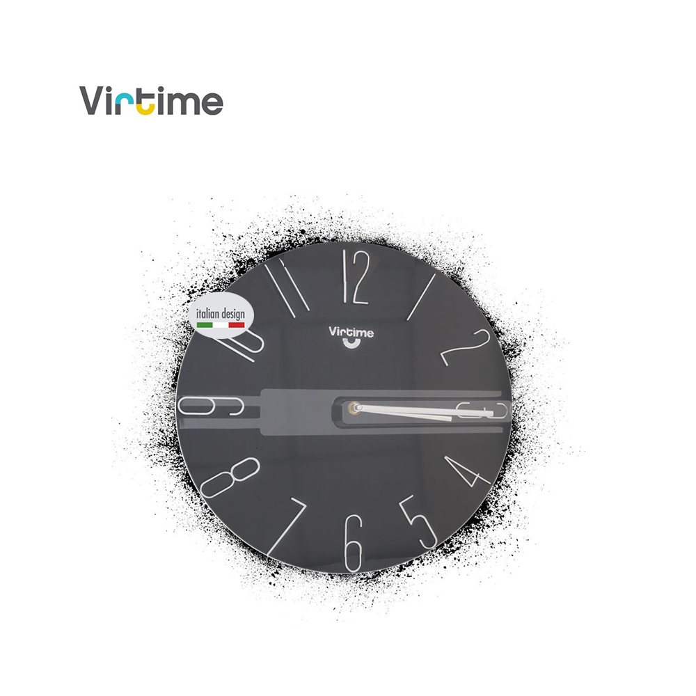 VIRTIME - OROLOGIO PARETE ABS TONDO DIAM. 36 CM NUMERI ARABI