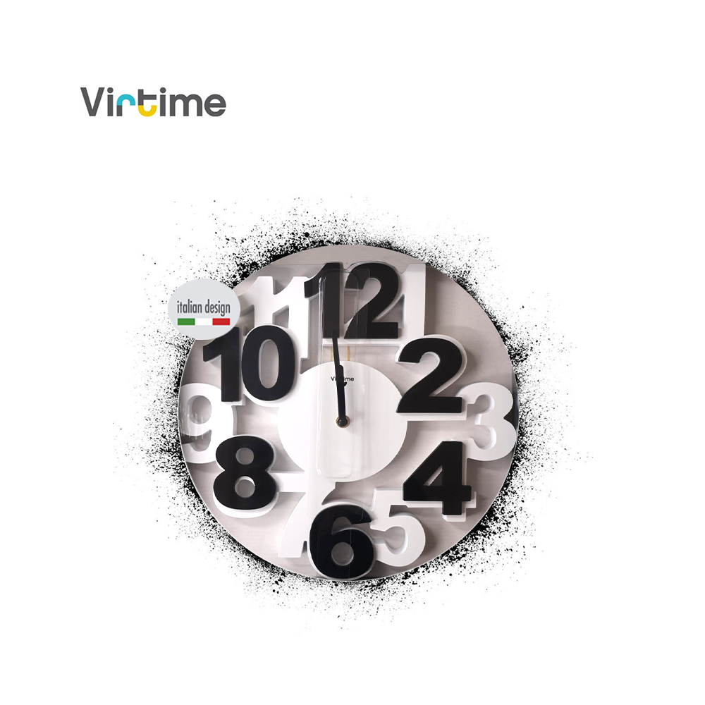 VIRTIME - OROLOGIO PARETE ABS BIG NUMBERS DIAM. 35 CM