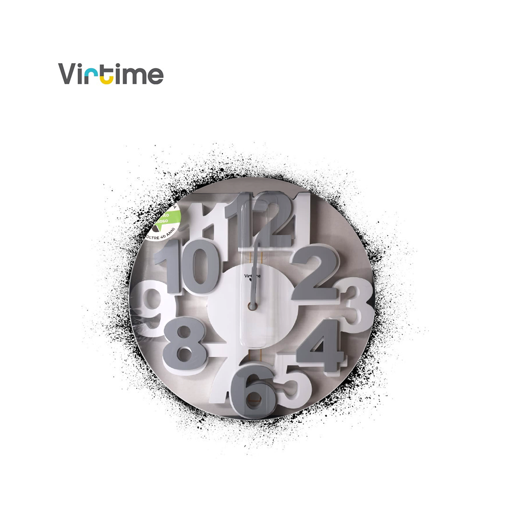 VIRTIME - OROLOGIO DA PARETE ABS BIG NUMBERS DIAM. 35 CM