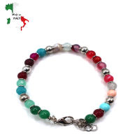 BRACCIALE CON PIETRE DURE "MADE IN ITALY"