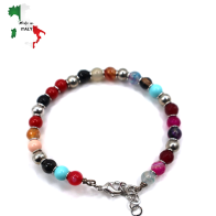 BRACCIALE CON PIETRE DURE "MADE IN ITALY"