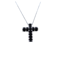 COLLANA UOMO IN ACCIAIO CON PENDENTE A FORMA DI CROCE
