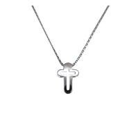 COLLANA UOMO IN ACCIAIO CON PENDENTE A FORMA DI CROCE
