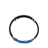 BRACCIALE SEMIRIGIDO IN CAUCCIU' REALIZZATO A MANO "MADE IN ITALY"