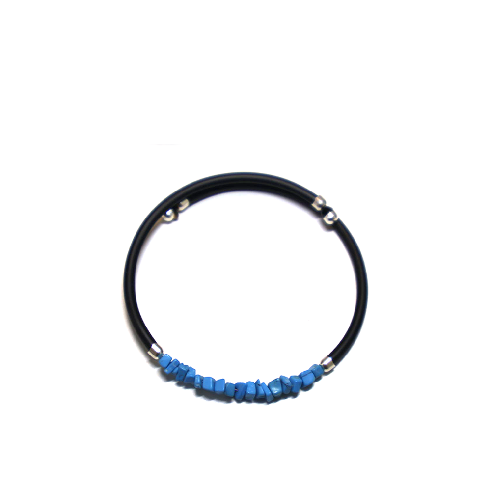 BRACCIALE SEMIRIGIDO IN CAUCCIU' REALIZZATO A MANO "MADE IN ITALY"