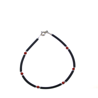 BRACCIALE CAUCCIU' E ARGENTO 925 REALIZZATO A MANO "MADE IN ITALY"