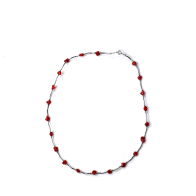 COLLANA IN ARGENTO 925 E VERO CORALLO REALIZZATA A MANO "MADE IN ITALY"