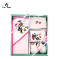 DISNEY - SET NEONATO IN SPUGNA E COTONE MINNIE MOUSE 4 PZ  IN CONFEZIONE REGALO