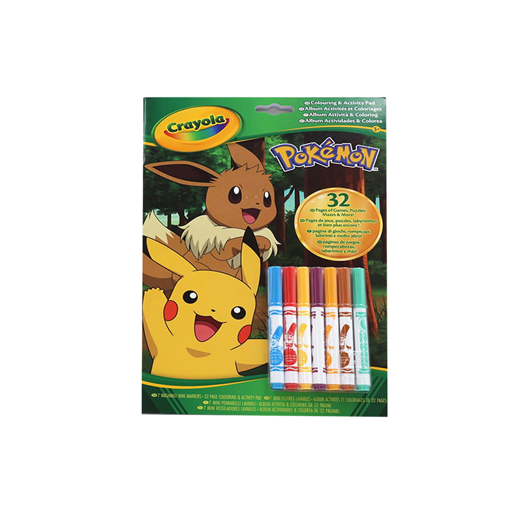 CRAYOLA - ALBUM ATTIVITA' & COLORING POKEMON 3+ CRAYOLA - ALBUM ATTIVITA' & COLORING POKEMON 3+