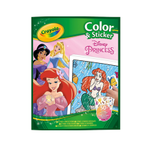 CRAYOLA - ALBUM ADESIVO COLORING DISNEY PRINCIPESS