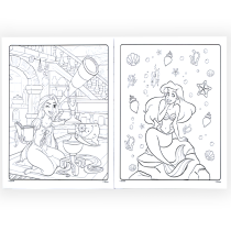 CRAYOLA - ALBUM ADESIVO COLORING DISNEY PRINCIPESS