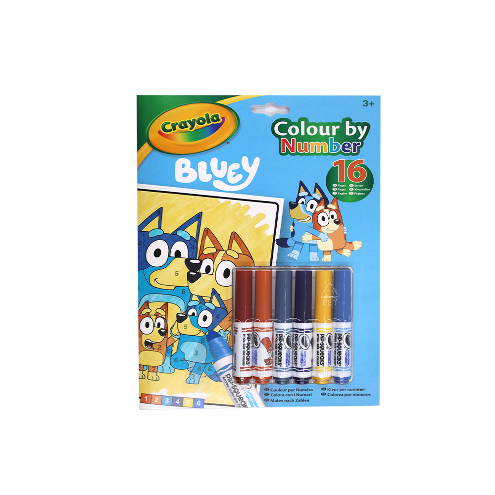 CRAYOLA - ALBUM COLORA CON I NUMERI BLUEY 3+ CRAYOLA - ALBUM COLORA CON I NUMERI BLUEY 3+