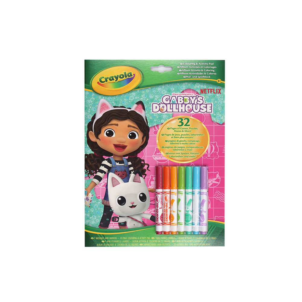 CRAYOLA - ALBUM ATTIVITA' & COLORING GABBY DOLL'S HOUSE 3+