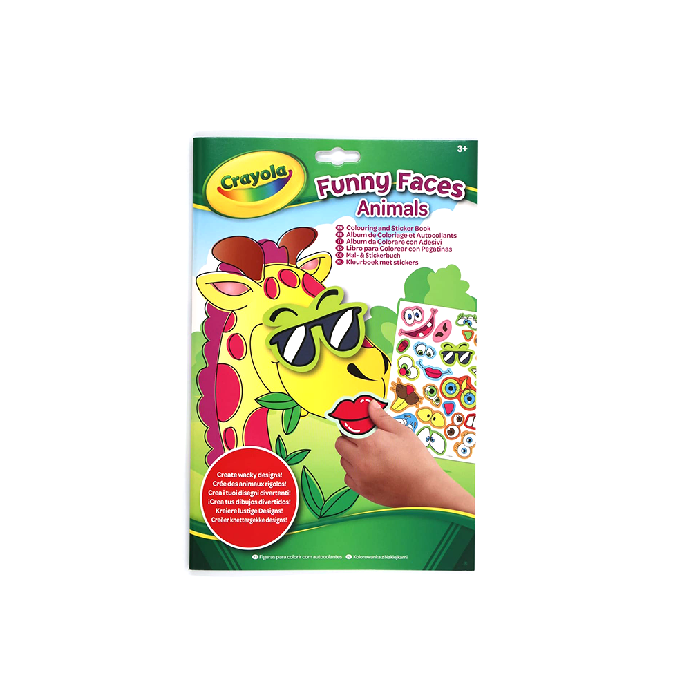 CRAYOLA - FUNNY FACES ANIMALS ALBUM DA COLORARE 3+