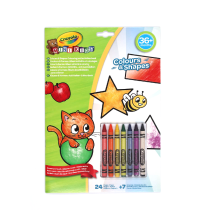 CRAYOLA - ALBUM DA COLORARE CON PASTELLI COLORI E FORME MINI KIDS 36+ MONTHS