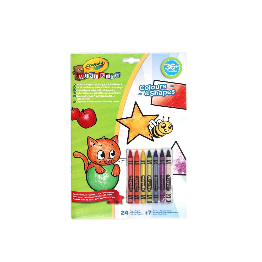 CRAYOLA - ALBUM DA COLORARE CON PASTELLI COLORI E FORME MINI KIDS 36+ MONTHS CRAYOLA - ALBUM DA COLORARE CON PASTELLI COLORI E FORME MINI KIDS 36+ MONTHS