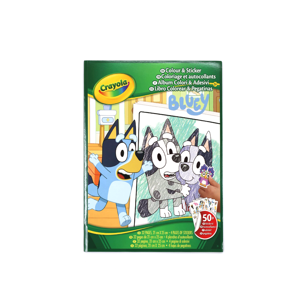 CRAYOLA - ALBUM ADESIVI - COLORING BLUEY 3+ CRAYOLA - ALBUM ADESIVI - COLORING BLUEY 3+