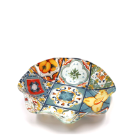 AD TREND - CIOTOLA VETRO ASSORTITA 2 DECORI  DIAM 19XH3,5