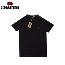 EL CHARRO - T-SHIRT IN COTONE ROSA RICAMATA SUL CUORE