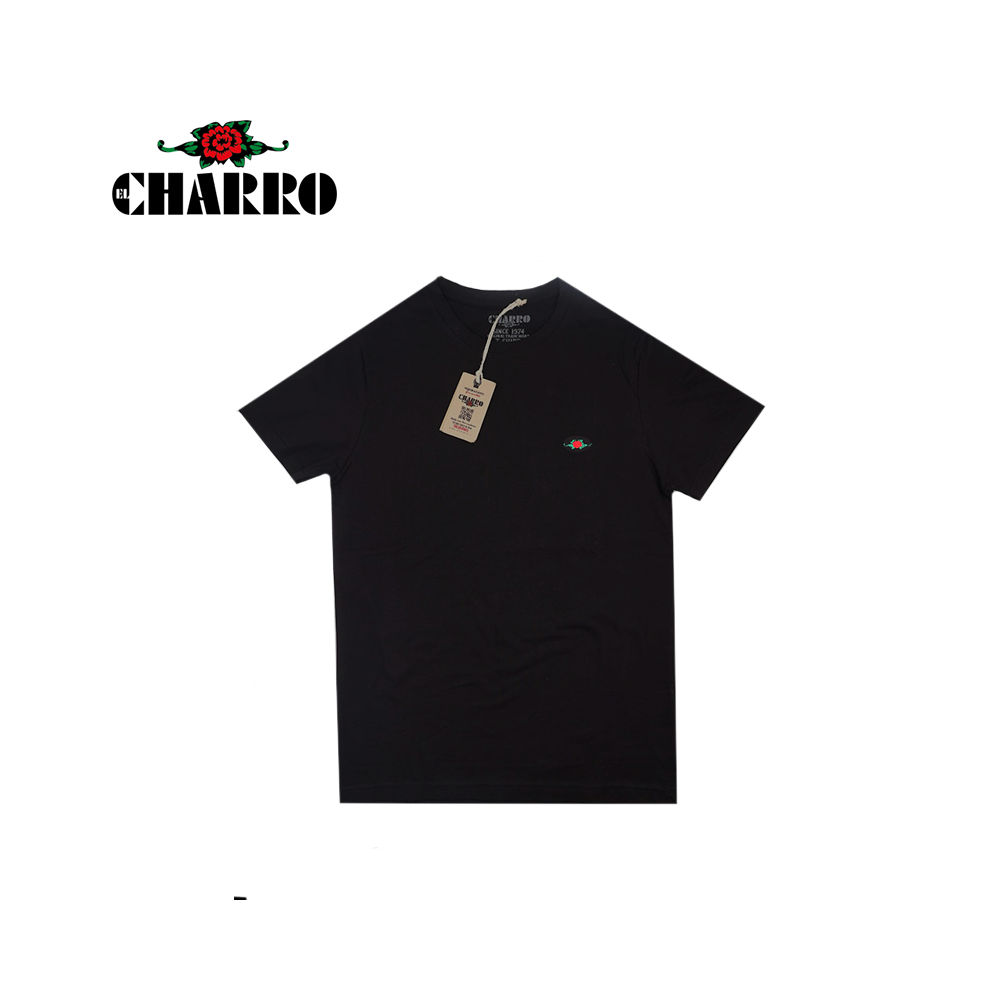 EL CHARRO - T-SHIRT IN COTONE ROSA RICAMATA SUL CUORE EL CHARRO - T-SHIRT IN COTONE ROSA RICAMATA SUL CUORE
