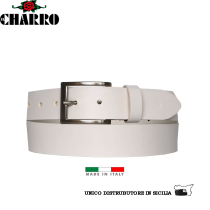 EL CHARRO -  CINTURA UOMO IN CUOIO UNICO STRATO MADE IN ITALY MODELLO SPORTIVO PIATTO SENZA CUCITURA