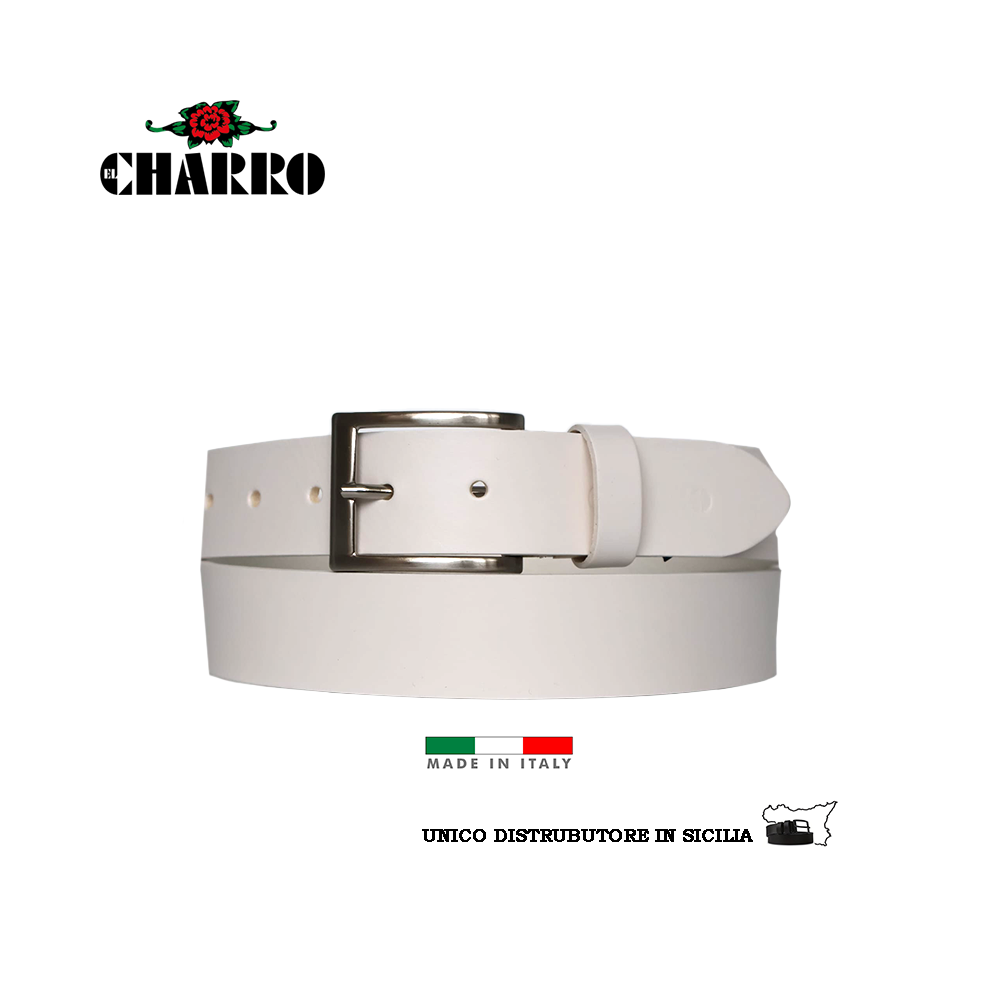 EL CHARRO - CINTURA UOMO IN CUOIO UNICO STRATO MADE IN ITALY MODELLO SPORTIVO PIATTO SENZA CUCITURA EL CHARRO - CINTURA UOMO IN CUOIO UNICO STRATO MADE IN ITALY MODELLO SPORTIVO PIATTO SENZA CUCITURA