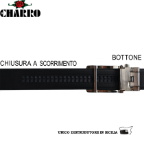 EL CHARRO - CINTURA IN TPU (POLIURETANO TERMOPLASTICO) FIBBIA NICKEL SATINATO A SCORRIMENTO