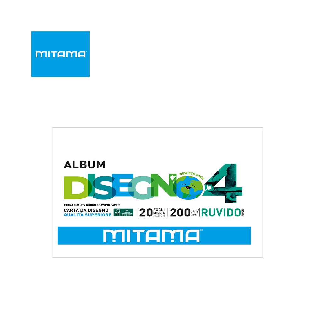MITAMA - ALBUM DISEGNO ECOBUSTA,RUVIDO 20 FG. 24X33 GR 200