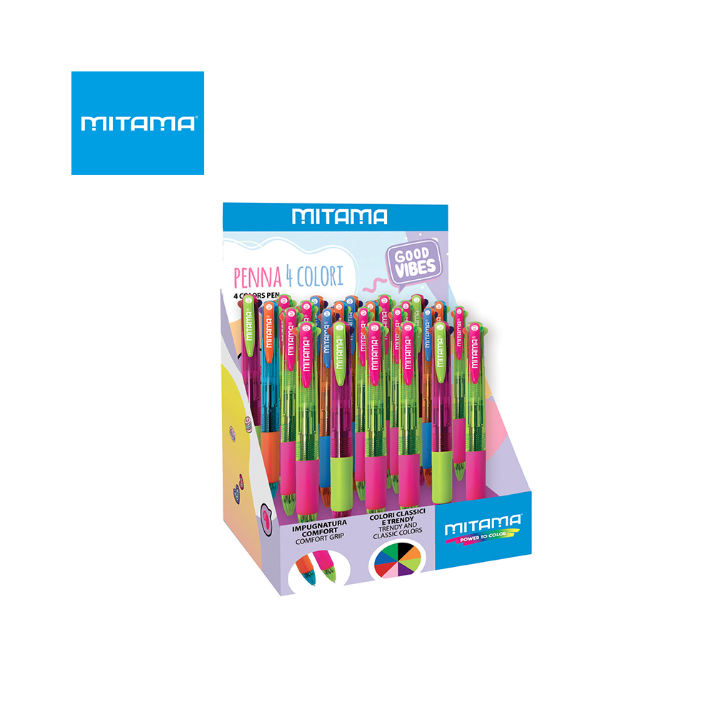 MITAMA - DISPLAY PENNA SCATTO 4 COLORI TRENDY FOR FUN FUSTO FANT. DA 24 PZ MITAMA - DISPLAY PENNA SCATTO 4 COLORI TRENDY FOR FUN FUSTO FANT. DA 24 PZ