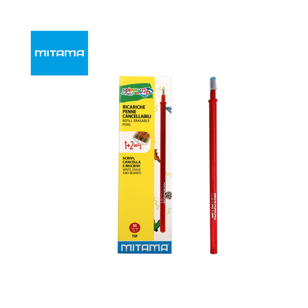 MITAMA - SCATOLA 18 REFIL PER PENNA CANCELLABILE SPINNY ROSSO IN BULK MITAMA - SCATOLA 18 REFIL PER PENNA CANCELLABILE SPINNY ROSSO IN BULK