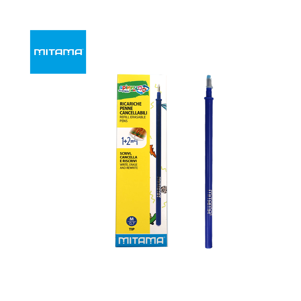 MITAMA - SCATOLA 18 REFIL PER PENNA CANCELLABILE SPINNY BLU IN BULK MITAMA - SCATOLA 18 REFIL PER PENNA CANCELLABILE SPINNY BLU IN BULK