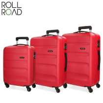 ROLL ROAD - ABS SET 3 VALIGIE CON  4 RUOTE FLEX