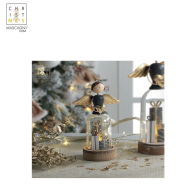 MASCAGNI - ANGELO LED IN LEGNO+ VETRO COL. NERO