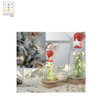 MASCAGNI - ANGELO LED IN LEGNO+ VETRO COL. ROSSO