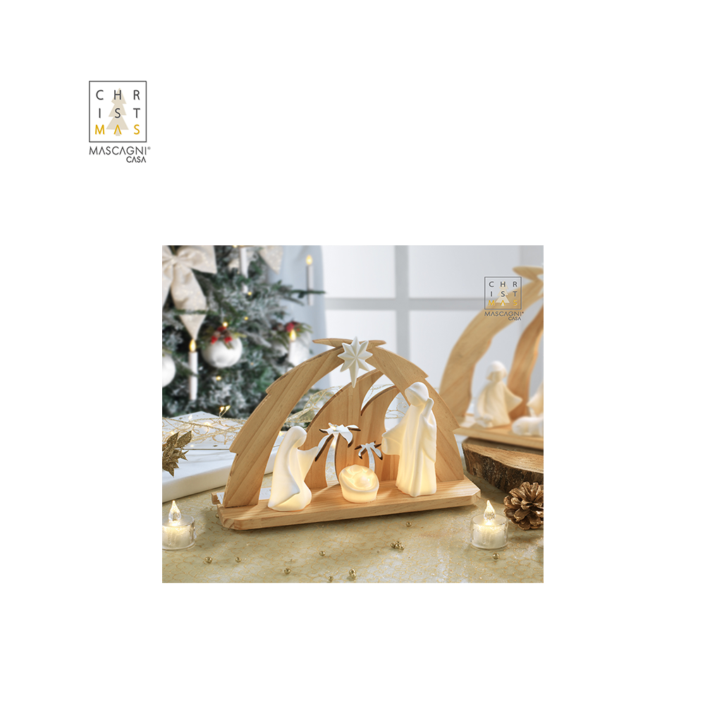 MASCAGNI - PRESEPE LED - 27CM MASCAGNI - PRESEPE LED - 27CM