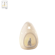 MASCAGNI - PRESEPE IN PORCELLANA CON LUCE LED H.11,5