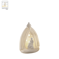 MASCAGNI - PRESEPE IN POERCELLANA CON LUCE LED H.14