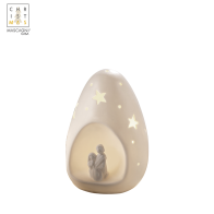 MASCAGNI - PRESEPE IN PORCELLANA CON LUCE LED H.15,5