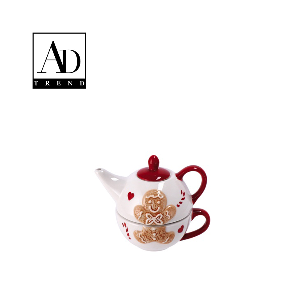 AD TREND - TEIERA + TAZZA IN CERAMICA  NATALIZIA