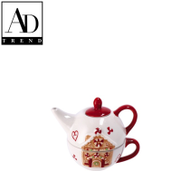 AD TREND - TEIERA + TAZZA IN CERAMICA  NATALIZIA