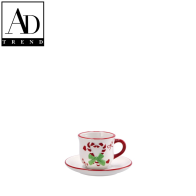 AD TREND - SERVIZIO CAFFE' CERAMICA PER 4 PERSONE VARI DECORI