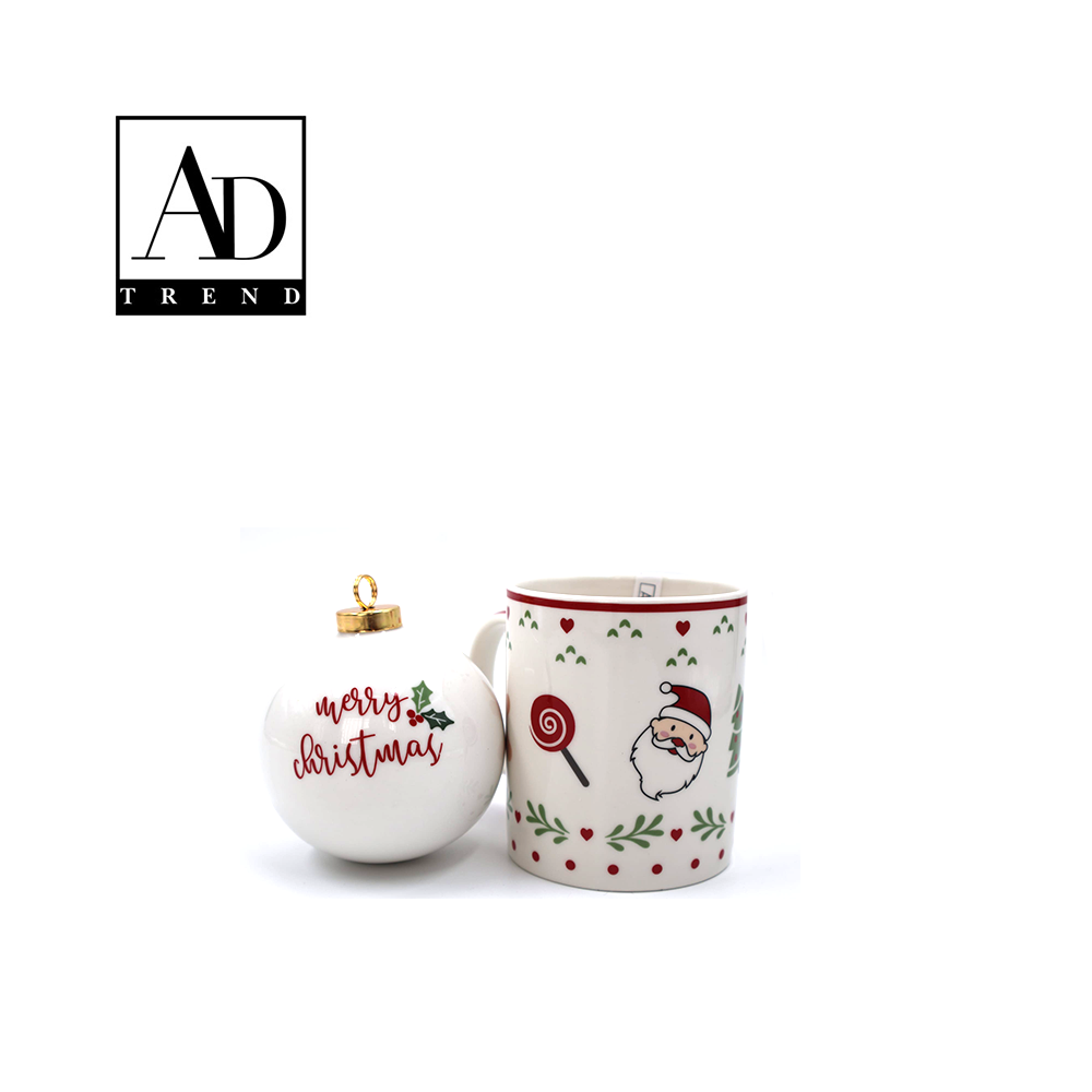 AD TREND - CONFEZIONE REGALO TAZZA MUG + PALLA NATALIZIA VARI MODELLI