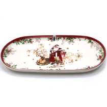 AD TREND - PIATTO OVALE IN CERAMICA NATALIZIO
