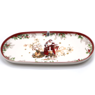 AD TREND - PIATTO OVALE IN CERAMICA NATALIZIO