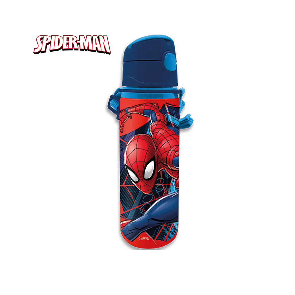 SPIDERMAN - BORRACCIA ALLUMINIO CON MANIGLIA 600ML SPIDERMAN - BORRACCIA ALLUMINIO CON MANIGLIA 600ML