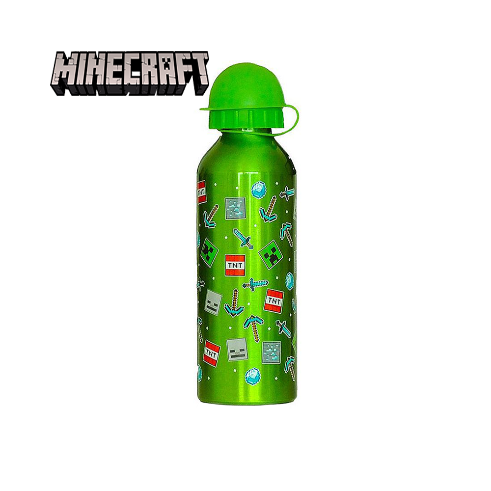 MINECRAFT - BORRACCIA IN ALLUMINIO 500ML ASS. IN 3 DISEGNI MINECRAFT - BORRACCIA IN ALLUMINIO 500ML ASS. IN 3 DISEGNI